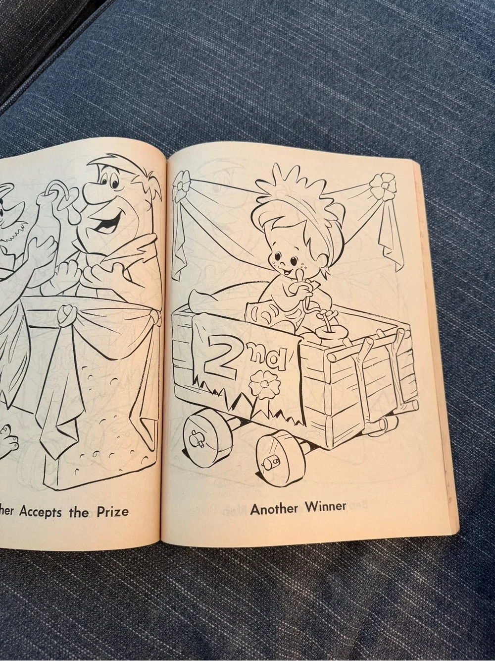 Vintage 1990 Flintstones Coloring Book Hanna Barbera Fred Wilma Pebbles